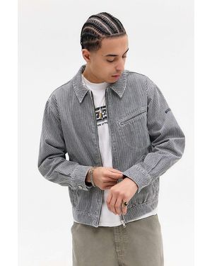 BDG Tony Pinstripe Harrington Jacket - Grey