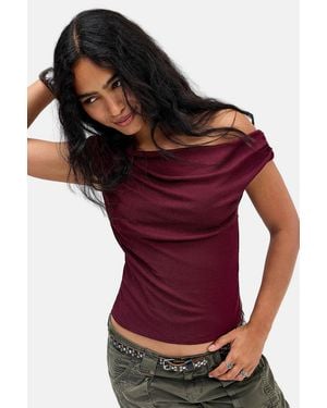 Urban Outfitters Uo Fia Mesh Top - Red