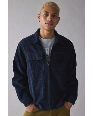 BDG Printed Corduroy Shirt Top - Blue