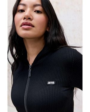 iets frans... Cayson Seamless Track Top - Black