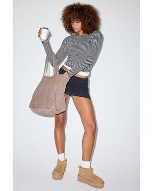 Out From Under Bec Crew Neck Long Sleeve Tee - Gray