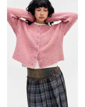 Urban Outfitters Uo Marli Crew Neck Cardigan S At - Pink