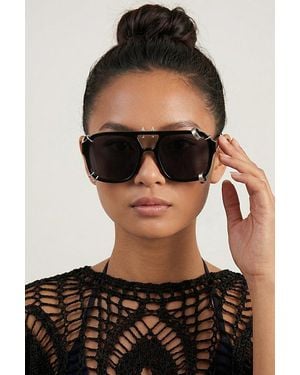 Fifth & Ninth Fifth & Ninth Darcy Aviator Pierced Sunglasses - Black