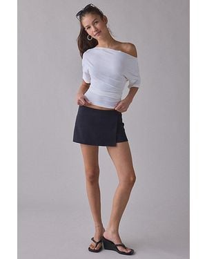 Lioness Wildlands Asymmetric Off-The-Shoulder Tee - Blue