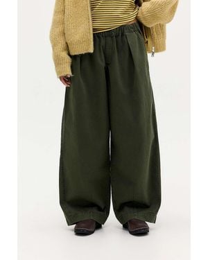 BDG Khaki Bobbi Baggy Cocoon Trousers - Green