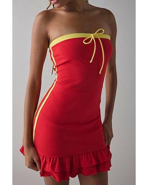 Out From Under Bec Stripe Tube Mini Dress - Red