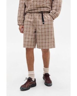 Ayker Climber Check Shorts - Natural