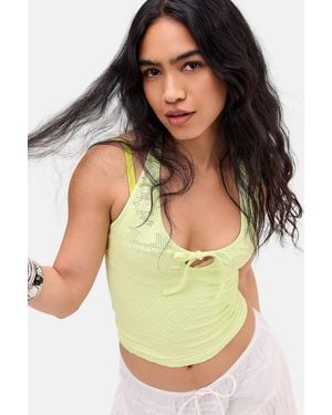 Urban Outfitters Uo Lue Seamless Halter Top - Green
