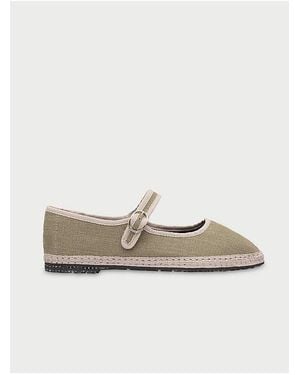 Flabelus Linen Mary Jane Flat - Multicolor