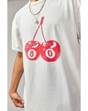 Urban Outfitters Uo 8 Ball Cherries T-shirt - White