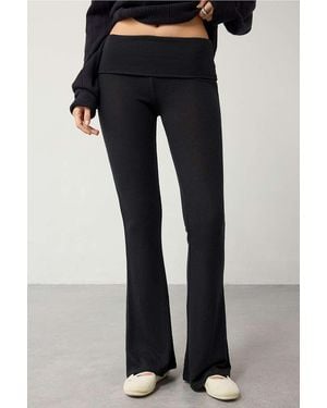 Out From Under Summer Cosy Flare Joggers - Black