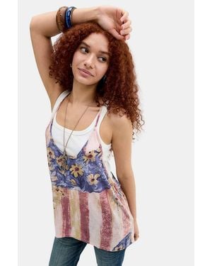 BDG Bowery Graphic String Vest Top Jacket - Red