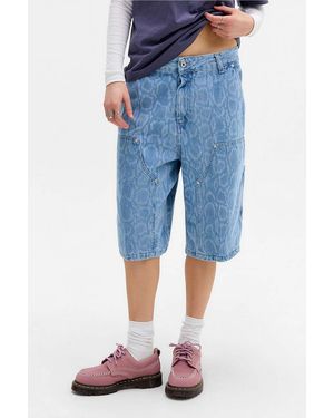Carhartt Snake Print Double Knee Nixon Shorts - Blue