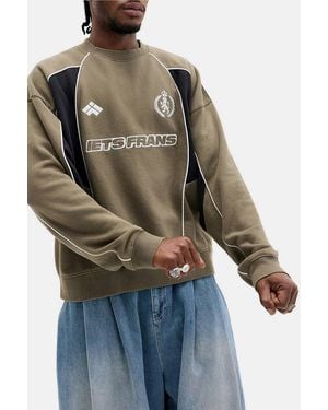 iets frans... Khaki Piped Sweatshirt - Blue