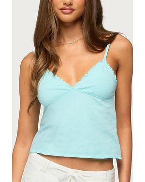 Edikted Glendon Babydoll Top - Blue
