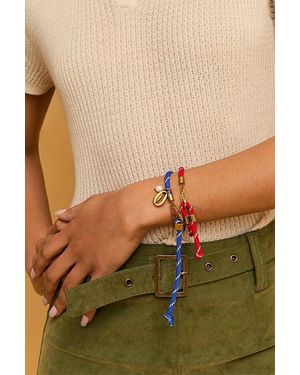 petit moments Adjustable Paracord Charm Bracelet - Green