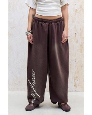 iets frans... Harri Italic Baggy Joggers - Brown