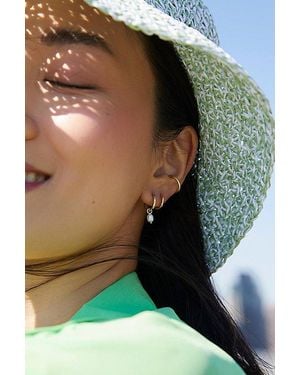 Ana Luisa Frida Huggie Hoops - Green