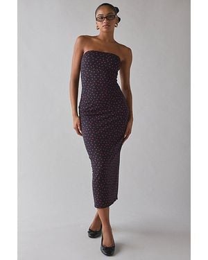 Urban Outfitters Uo Nora Jersey Knit Tube Midi Dress - Multicolor