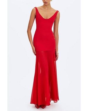 Miss Circle Verona Scoop Neck Flared Maxi Dress