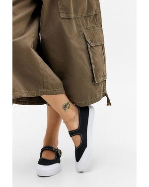 Vans Black & White Mary Jane Shoes - Natural