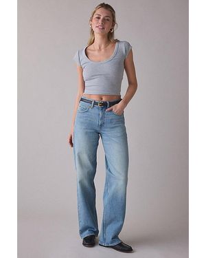 Lee Jeans Rider Mid-Rise Loose Straight Jeans - Blue