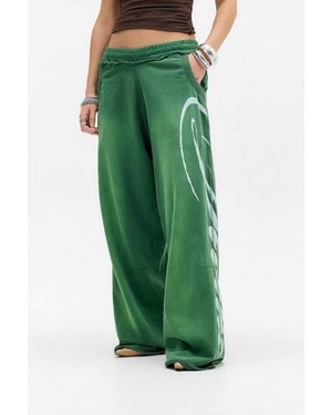 Jaded London Green Divine Airbrush Straight Leg Joggers