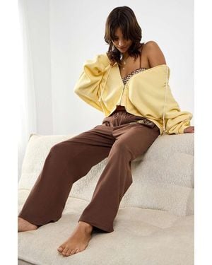 Out From Under Straight Cotton Trousers - Brown
