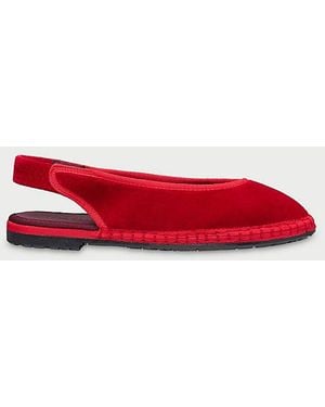 Flabelus Narnia Velvet Slingback Slipper - Red