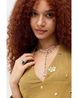 Silence + Noise Silence + Noise Gemstone Lariat Necklace - Brown