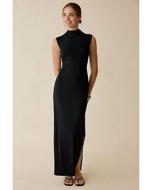 Urban Outfitters Uo Pure Form High Neck Sleeveless Maxi Dress - Blue