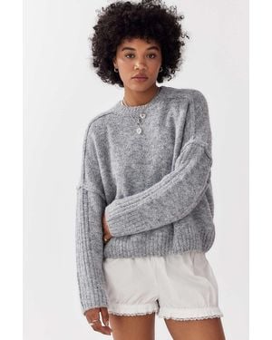 Urban Outfitters Uo Oslo Lofty Knit Jumper - Grey