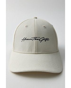 Honor The Gift Script Snapback Hat - Gray