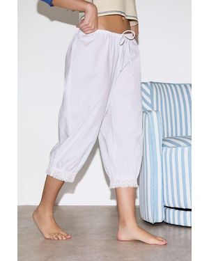 Out From Under Laundered Cotton Pantalette Trousers - White