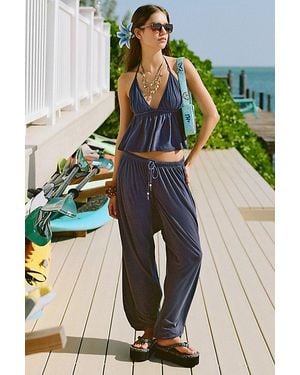 Out From Under Summer Love Cotton Balloon Pants - Blue