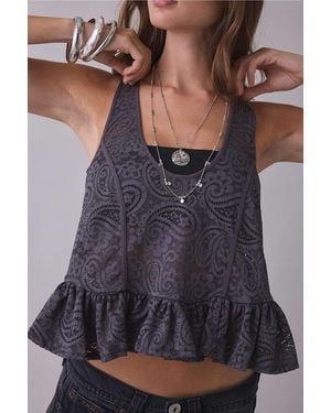 Kimchi Blue Lillie Lace Tank Top - Grey