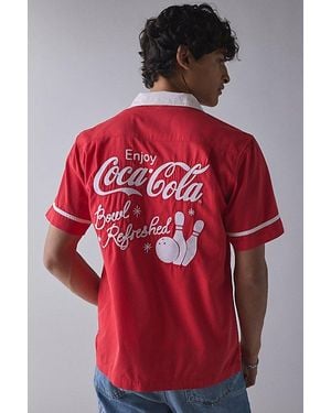 American Needle Coca-Cola Lebowski Button-Up Shirt Top - Red