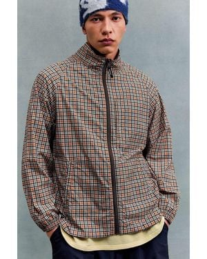 Gramicci Brick Check Shell Jacket M At Urban Outfitters - Brown