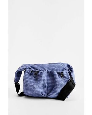 Ayker Blue Check Sling Crossbody Bag