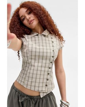 Silence + Noise Silence + Noise Blake Military Button-up Shirt - White