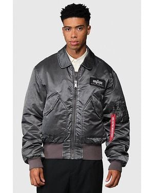 Alpha Industries Cwu 45/P Heritage Bomber Flight Jacket - Gray