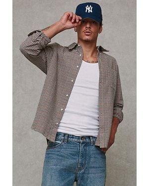 Urban Outfitters Uo Relaxed Classic Oxford Shirt Top - Grey