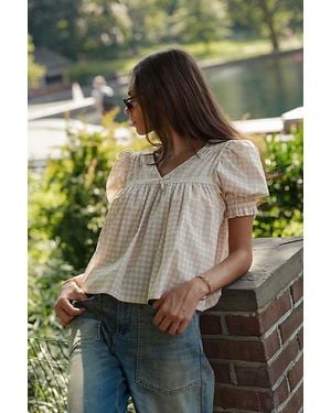 WeWoreWhat Puff Sleeve Baby Doll Top - Green