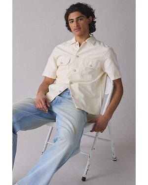 BDG Worn-In Short Sleeve Surplus Shirt Top - Gray
