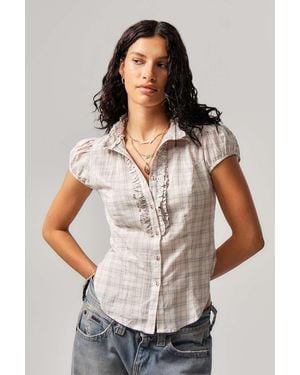 Kimchi Blue Evelyn Ruffle Blouse - Pink