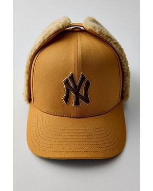 Mitchell & Ness Mlb New York Yankees Fleece Trapper Hat - Natural