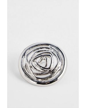 Out From Under Swirl Brooch - Metallic