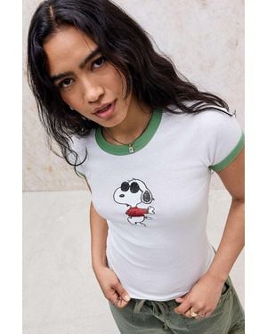 Urban Outfitters Uo Peanuts Too Perfect T-shirt - White