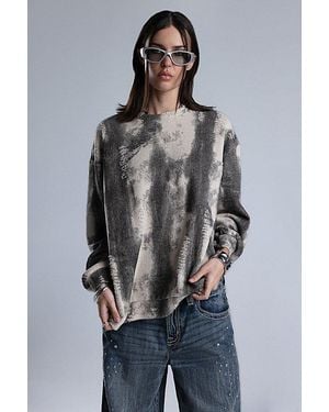 Miss Me Amelia Tie Dye Sweater - Gray