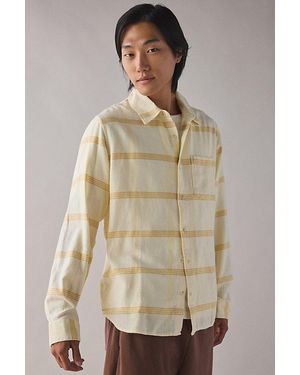 Urban Outfitters Uo The Baggy Flannel Shirt Top - Natural